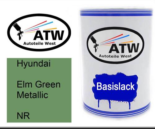 Hyundai, Elm Green Metallic, NR: 500ml Lackdose, von ATW Autoteile West.